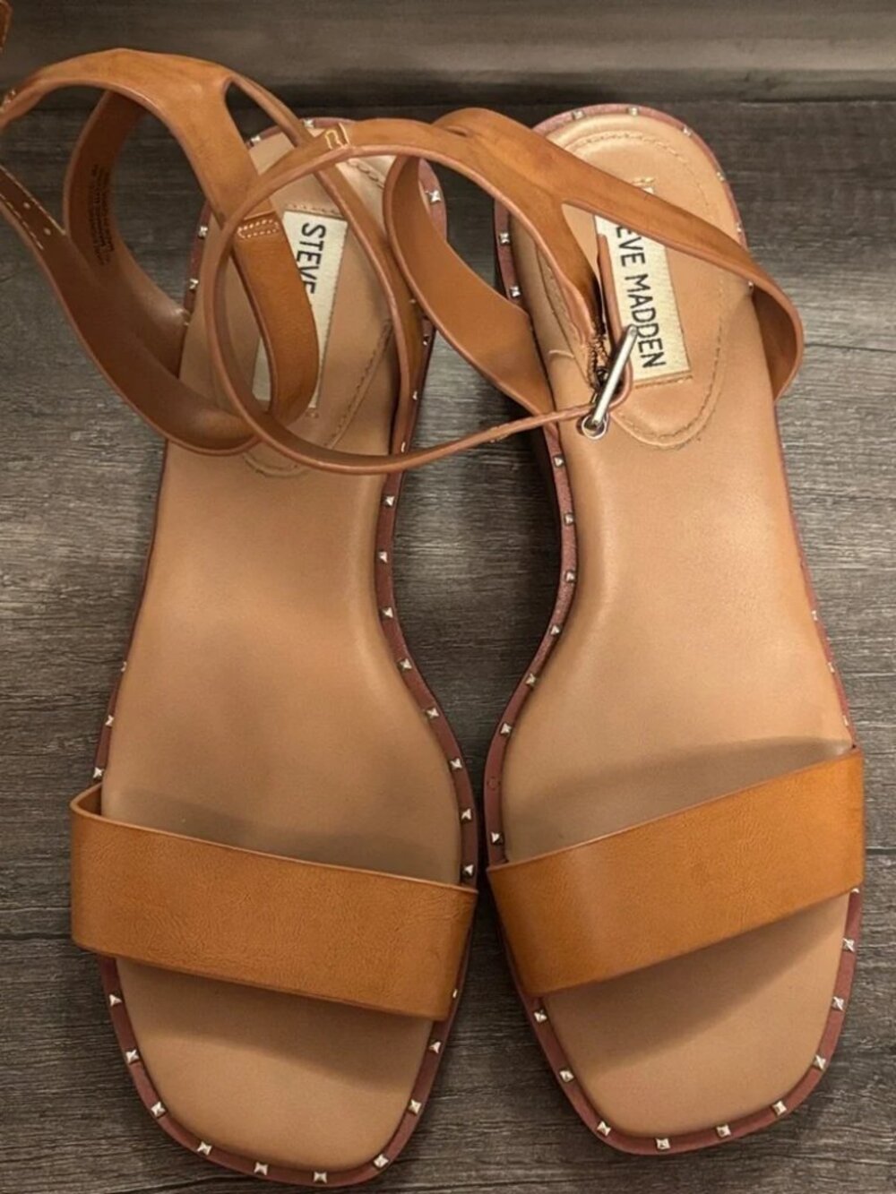 Steve Madden Ankle Strap Slingback Wedge Sandals Size 7.5M